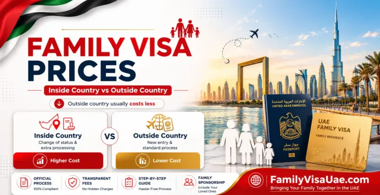 New Family Visa Cost in the UAE: Inside vs Outside Country (2026)